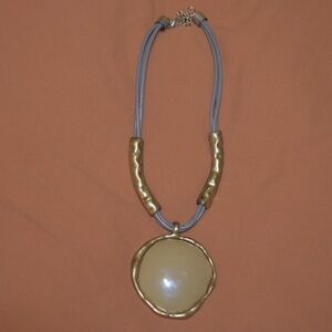 Faux Gold and Caramel Colored Statement Necklace